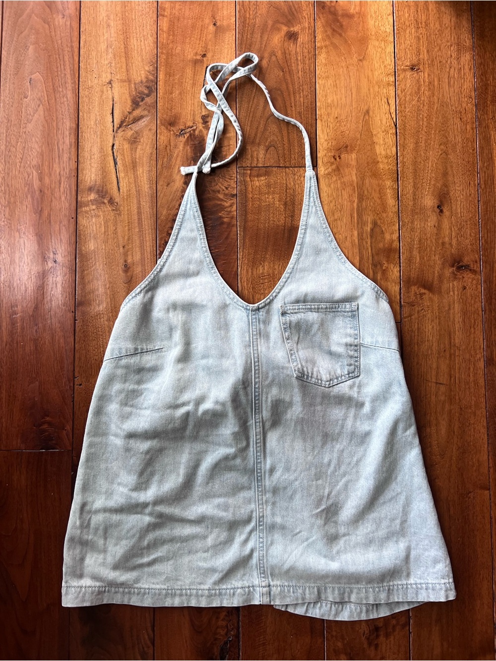 Halter denim top
